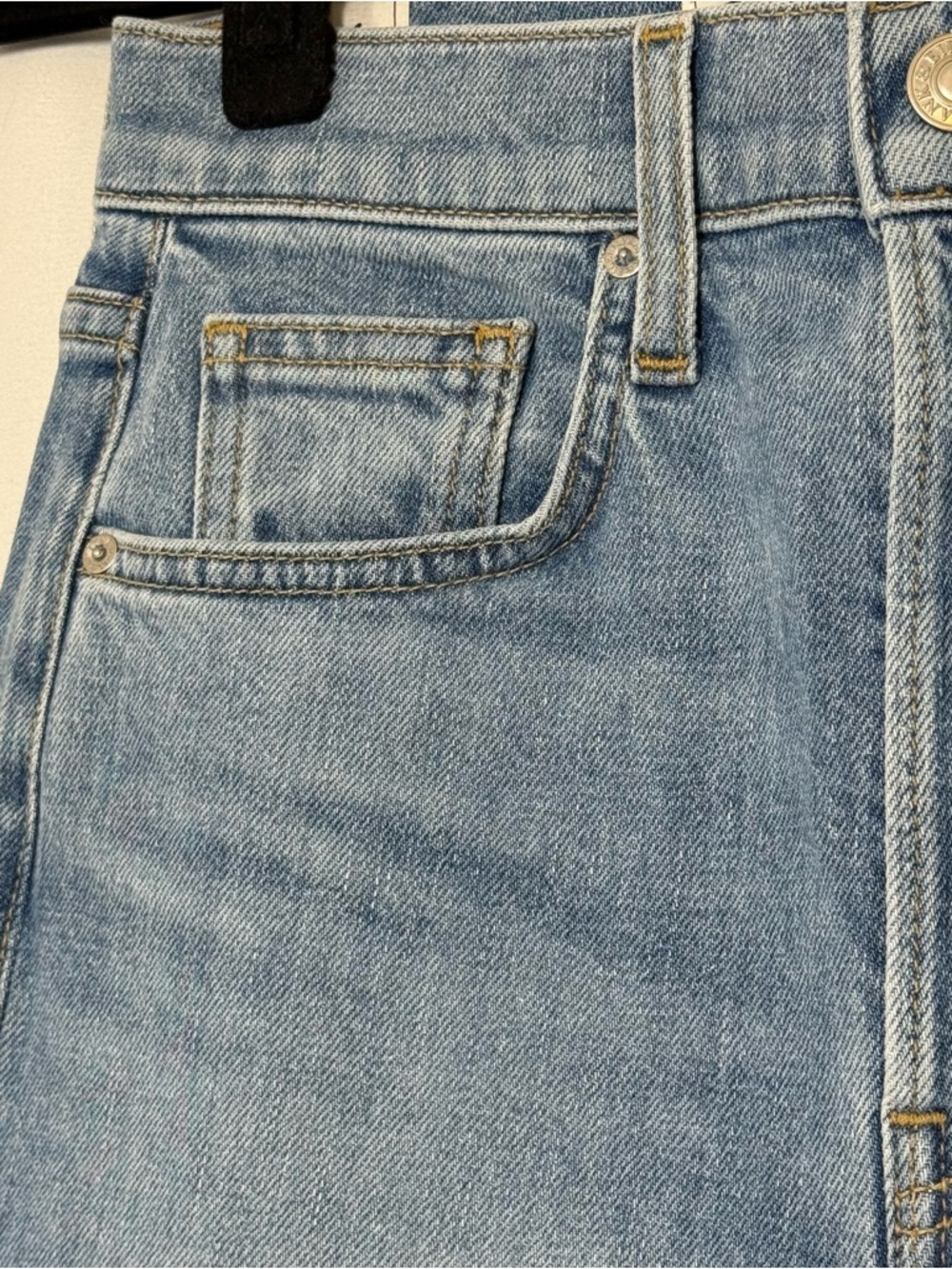 Frank & Eileen Monaghan Jeans 26 High Rise Straight Leg Crop Raw Hem Denim - Picture 8 of 15